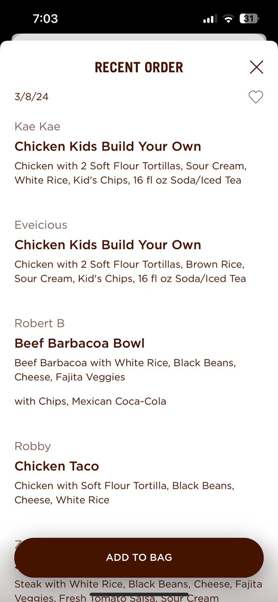 rburke44's tweet photo. @ChipotleTweets tonight the Chipotlane at was CHIPOTLAME! Every meal wrong….misplaced tags on foods…my wife actually had to go inside the restaurant to redo the entire order. We appreciate the manager on duty trying to explain the importance of customer service to the staff! https://t.co/8QFR66VhTZ
