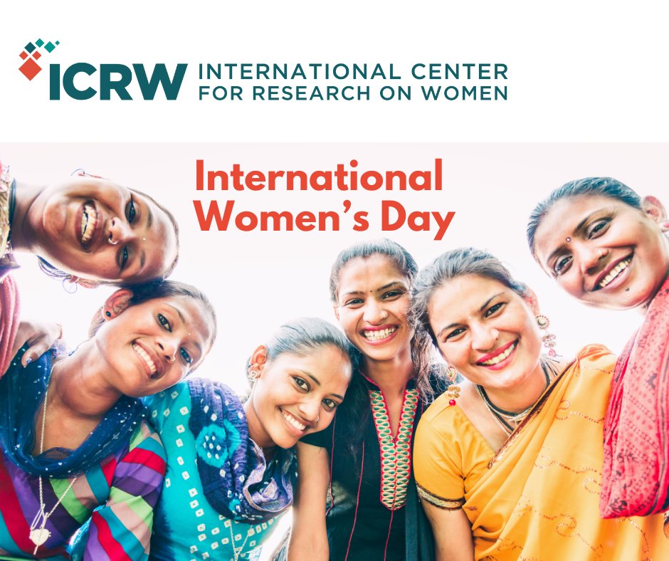 Happy International Women's Day from all of us at ICRW! Today and every day, we honor the resilience, strength, and achievements of women around the globe. Join us as we amplify women's voices, challenge stereotypes, and break down barriers. #IWD2024 #IWD #InspireInclusion