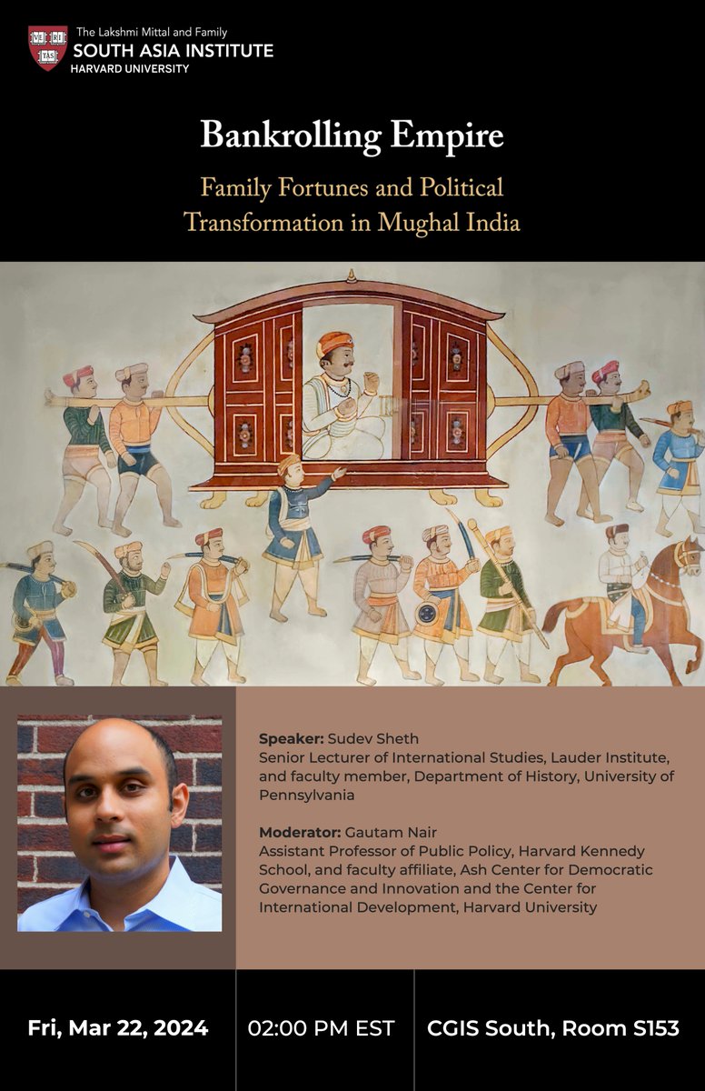 I'm looking forward to sharing insights from my new book @Harvard in two weeks alongside Prof. Gautam Nair of @Kennedy_School. If you live in the Boston area, I'd be delighted to meet you and exchange ideas! RSVP: mittalsouthasiainstitute.harvard.edu/event/bankroll…