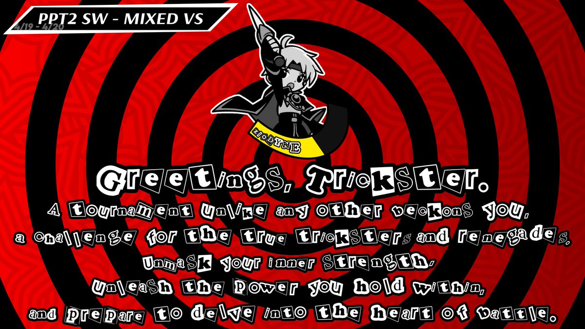 JaydenPPT's tweet photo. Announcing Ziodyne, an upcoming two-day Puyo Puyo Tetris 2 tournament!

🟥 Format: PPT2 Switch, Mixed VS (32s Margin Time)
🟥 Dates: 4/19 7 PM ET (Early Bracket) 4/20 7 PM ET (Top 8)

Sign-up information and the Super Mart Discord will be linked below this tweet! https://t.co/4fH6eijwJh