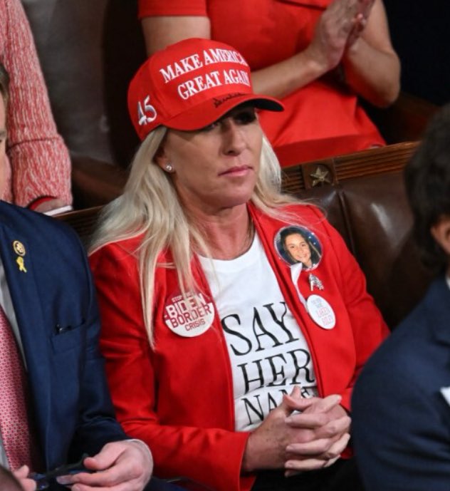 Should Marjorie Taylor Greene be THROWN OUT of the State of the Union for continuing to heckle President Biden? Yes or No?