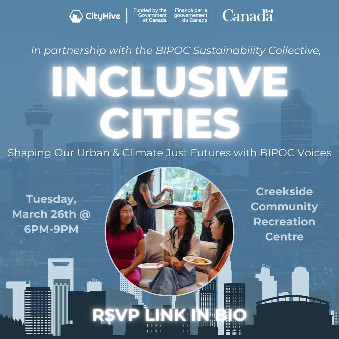 Join us on Tuesday, March 26th for Inclusive Cities, an evening of networking and community building among BIPOC youth and professionals. RSVP now: bipoc-networking.eventbrite.ca