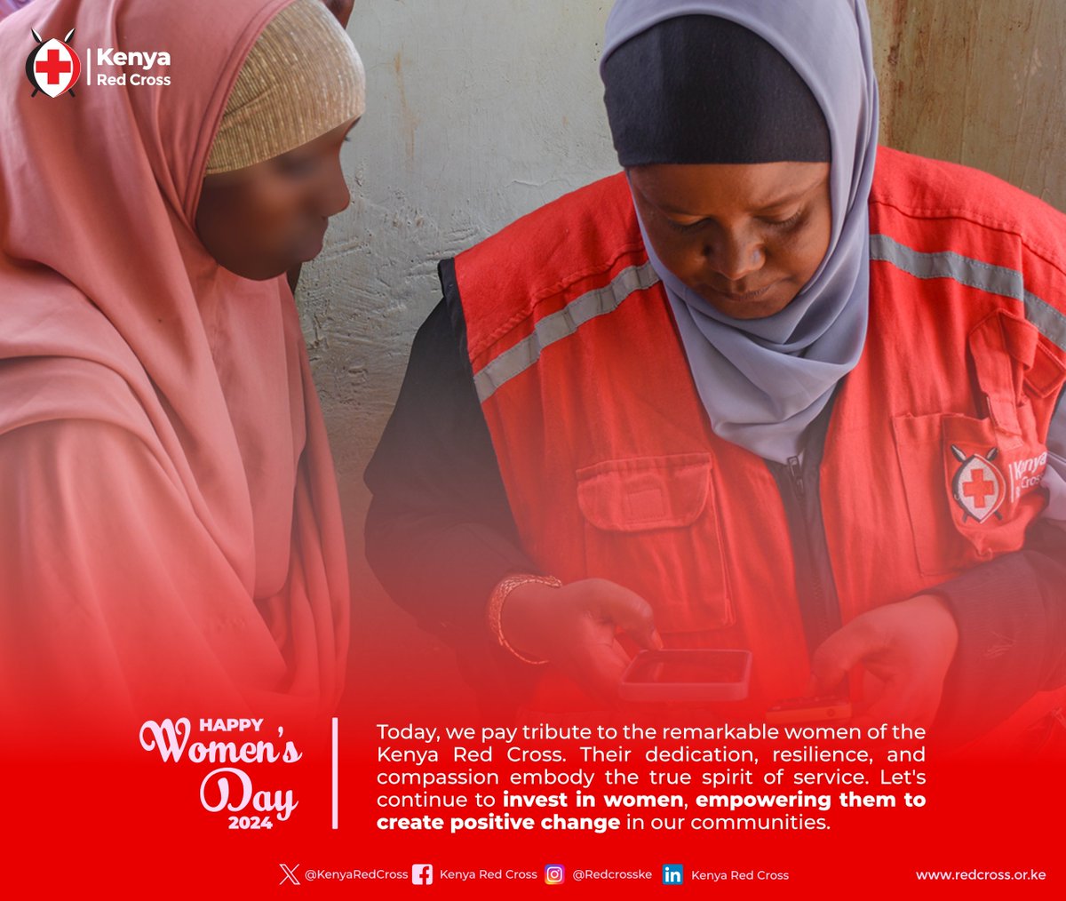 On #InternationalWomensDay, we salute the incredible women, staff and volunteers of @KenyaRedCross. From saving lives to driving change, their dedication knows no bounds. Let us pledge to support and uplift these inspiring women for a brighter tomorrow. #InvestInWomen