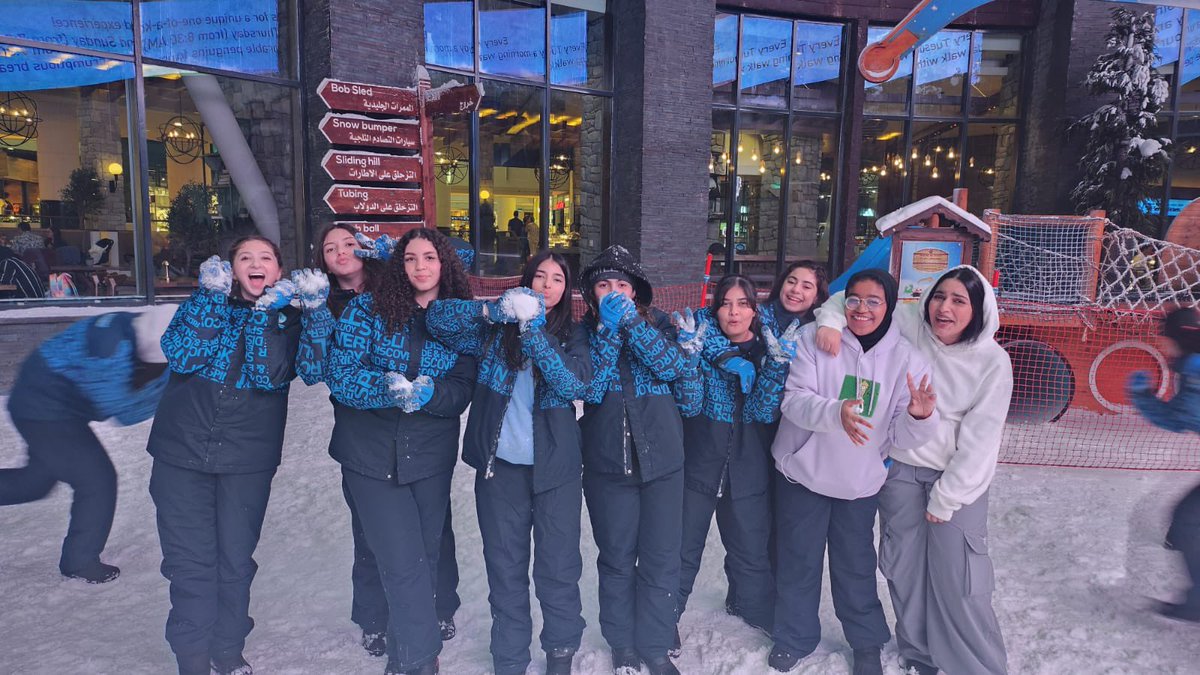 Our G9 Girls spent a wonderful cold day @skiDubai #skiing & #snowboarding on the #slopes! They forged memories that will last for a lifetime! #snowballfight #SnowFun #GreatMoments #wearealmawakeb