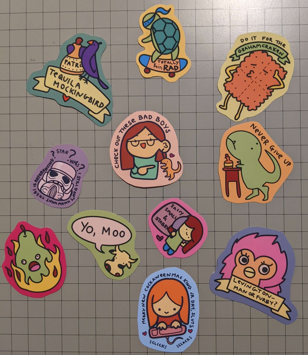 Made some stickers for a few of my community members this year and mailed them out.

Making these silly guys brought me so much joy just like my community brings me so much joy. <3