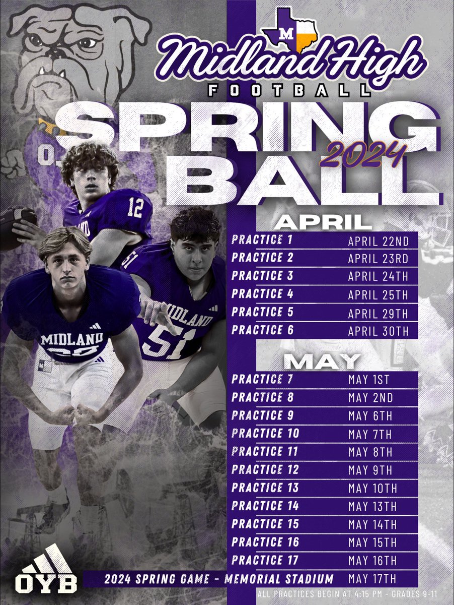 Spring Ball is coming! 🏈☀️

🟣⚪️

#OYB