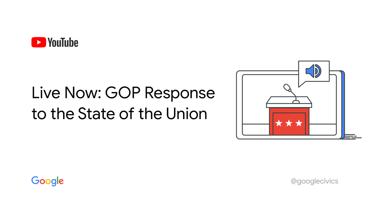 Live Now on <a href="/YouTube/">YouTube</a>: Watch <a href="/SenKatieBritt/">Senator Katie Boyd Britt</a> deliver the Republican response to the #SOTU: youtube.com/playlist?list=…