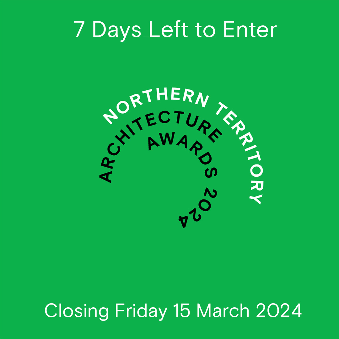 It's not too late to enter the NT Chapter Architecture Awards for 2024.  Applications will close Friday, 15th March.  Award-winning projects at State and Territory levels go forward to the National Awards for review by a National Jury.  Enter here bit.ly/4c3zeQB