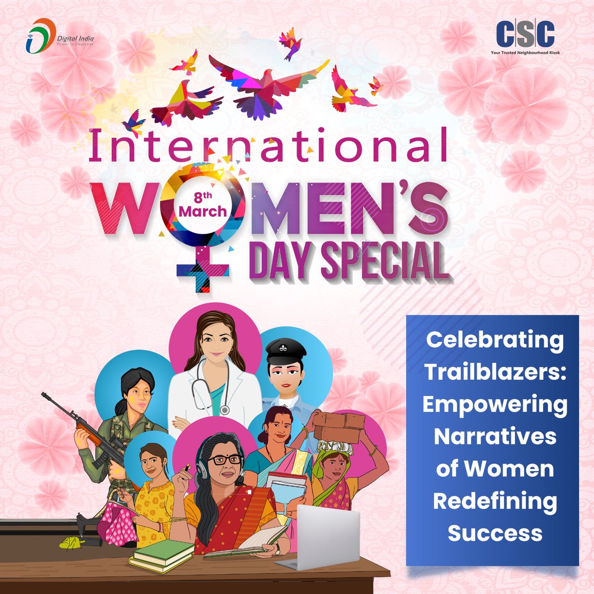 Happy International Women's Day to all! On this special occasion, we are delighted to present the International Women's Day Special Edition of #CSCMagazine It is a must-read on #InternationalWomensDay! csc.gov.in/assets/e-magaz… To subscribe, visit: bit.ly/45CP3ud