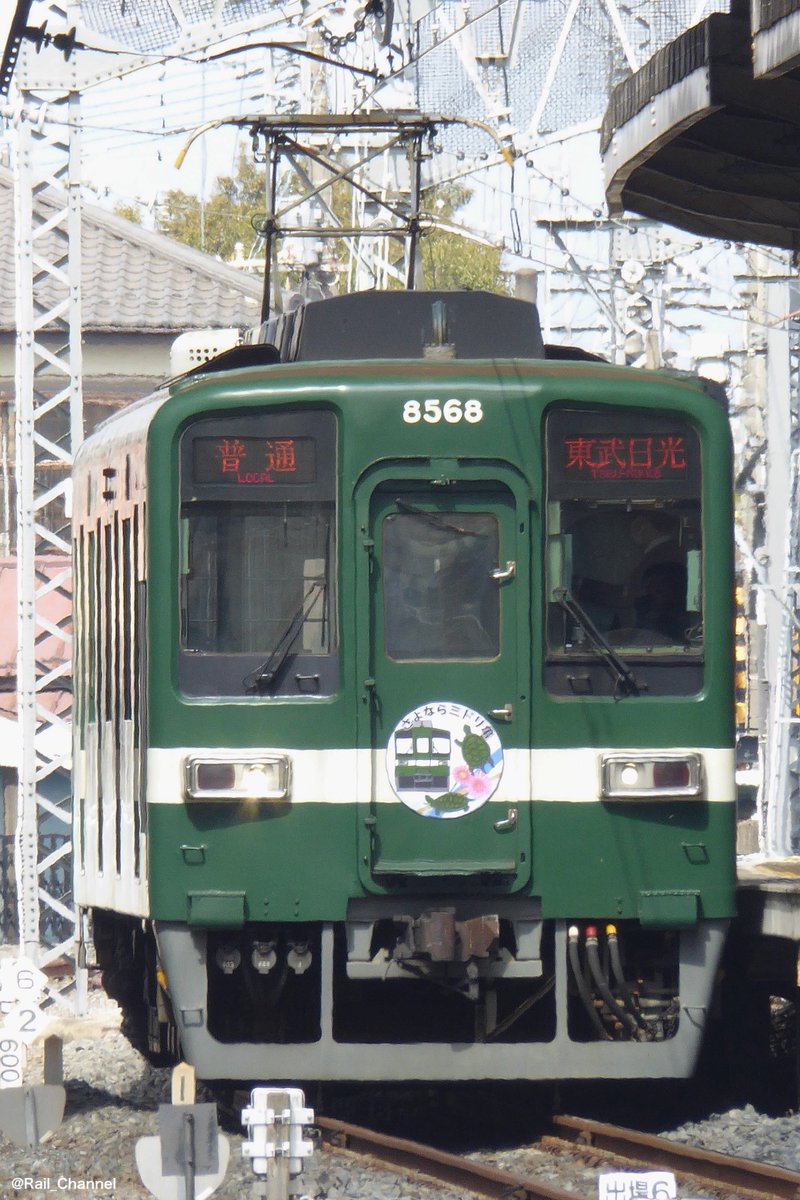 Rail_Channel's tweet photo. 緑亀 #8568F FC団臨 兼 廃車回送
#8000系 #亀戸線 #大師線 #伊勢崎線 #佐野線 #200型 #209F #秩父鉄道 #5000系 #5002F #三田線 #6000系 https://t.co/bbIZ8fITYp