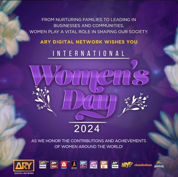 ARYNEWSOFFICIAL's tweet photo. Today we are celebrating femininity with all our valued viewers!
Stay strong!
Stay courageous!
Happy women's day!
Celebrate International Women's Day 2024 with #ARYDigital.
#InternationalWomensDay #ARYDigitalNetwork #WomensDay2024 https://t.co/KcAjfNg2zO