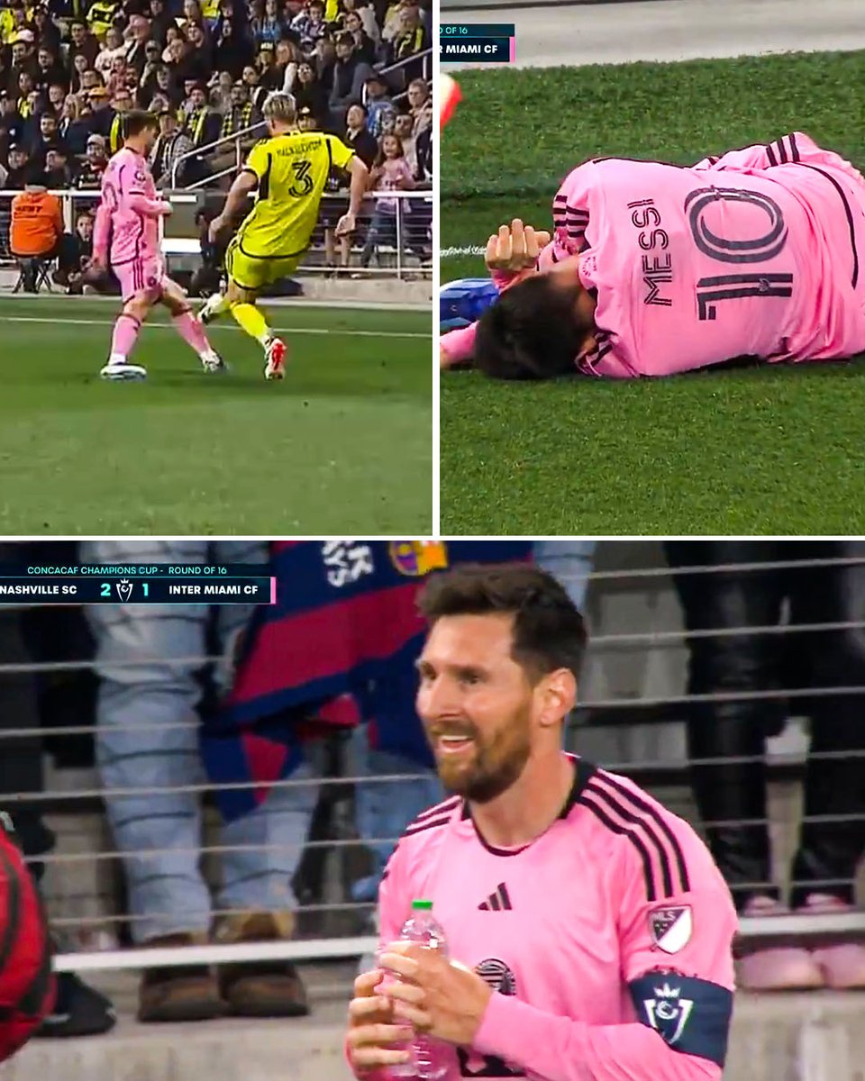 Messi Getting Hit Lionel Messi was in pain after taking this nasty hit on the leg against ...