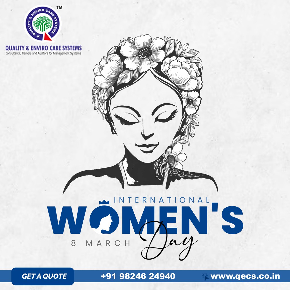 Here's to more equality, opportunity, and empowerment. Happy Women's Day! 🌸 

Quality & Enviro Care Systems

#WomensDay #EmpowerHer #CelebrateWomanhood
 #ProtectYourFuture  #SustainableFuture  #CertifiedIntegrity #CelebrateTrust #TrustedPartners #QECS #Kalakar27