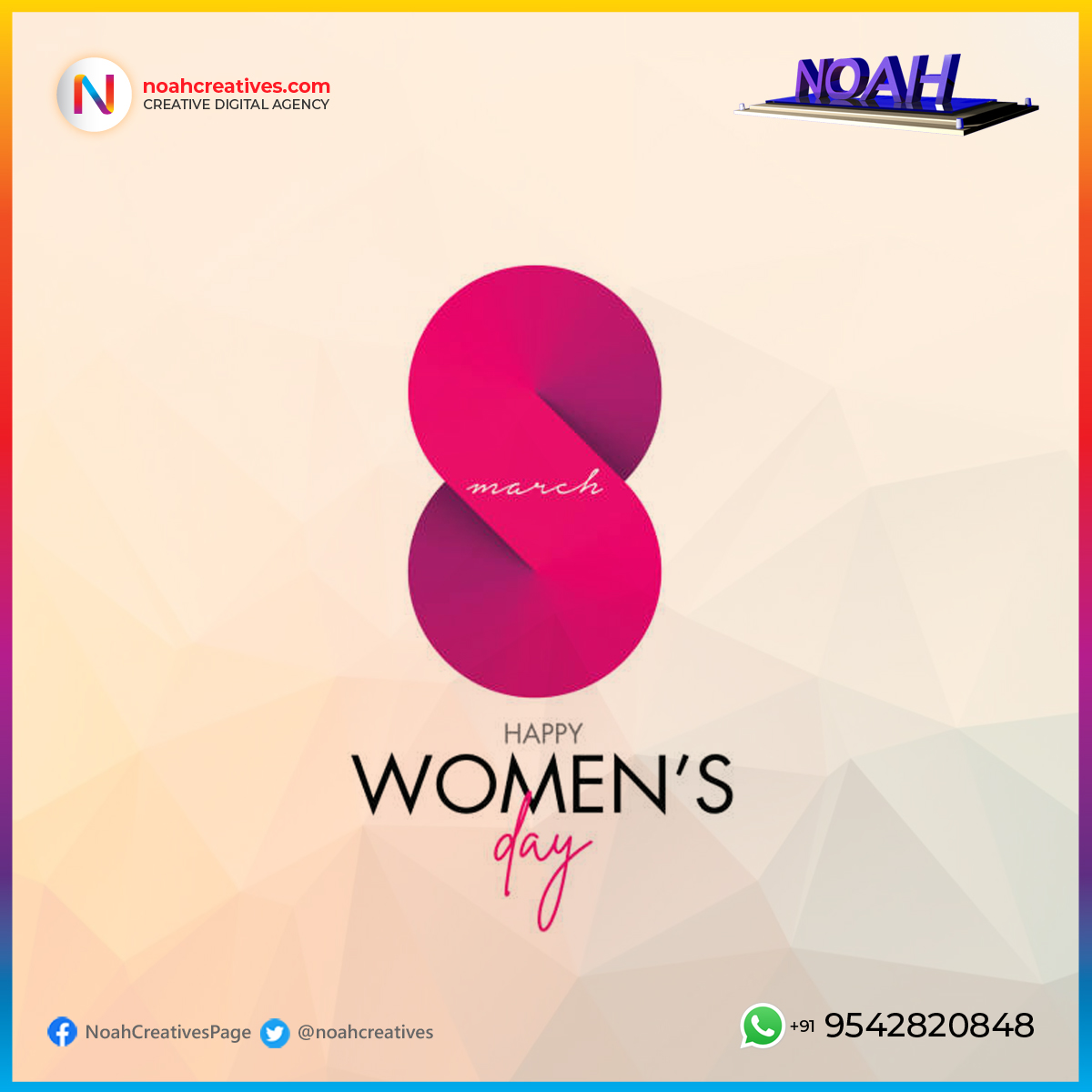 Happy #WomensDay #WomensDay2024 #InternationalWomensDay #InternationalWomensDay2024 #Noah #NoahCreatives #Kurnool #Chennai