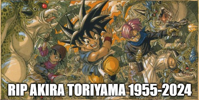 DirtcoreChad's tweet photo. RIP Akira Toriyama @TOYOTARO_Vjump @dragongarowLEE @youngjijii  @torushome @EmperorBigD @JustChrisSabat Please keep  honoring Toriyama's  name through continuing keeping Dragon Ball and his Manga/Anime legacy alive with your great art and careers! https://t.co/HtDvmyhPKK