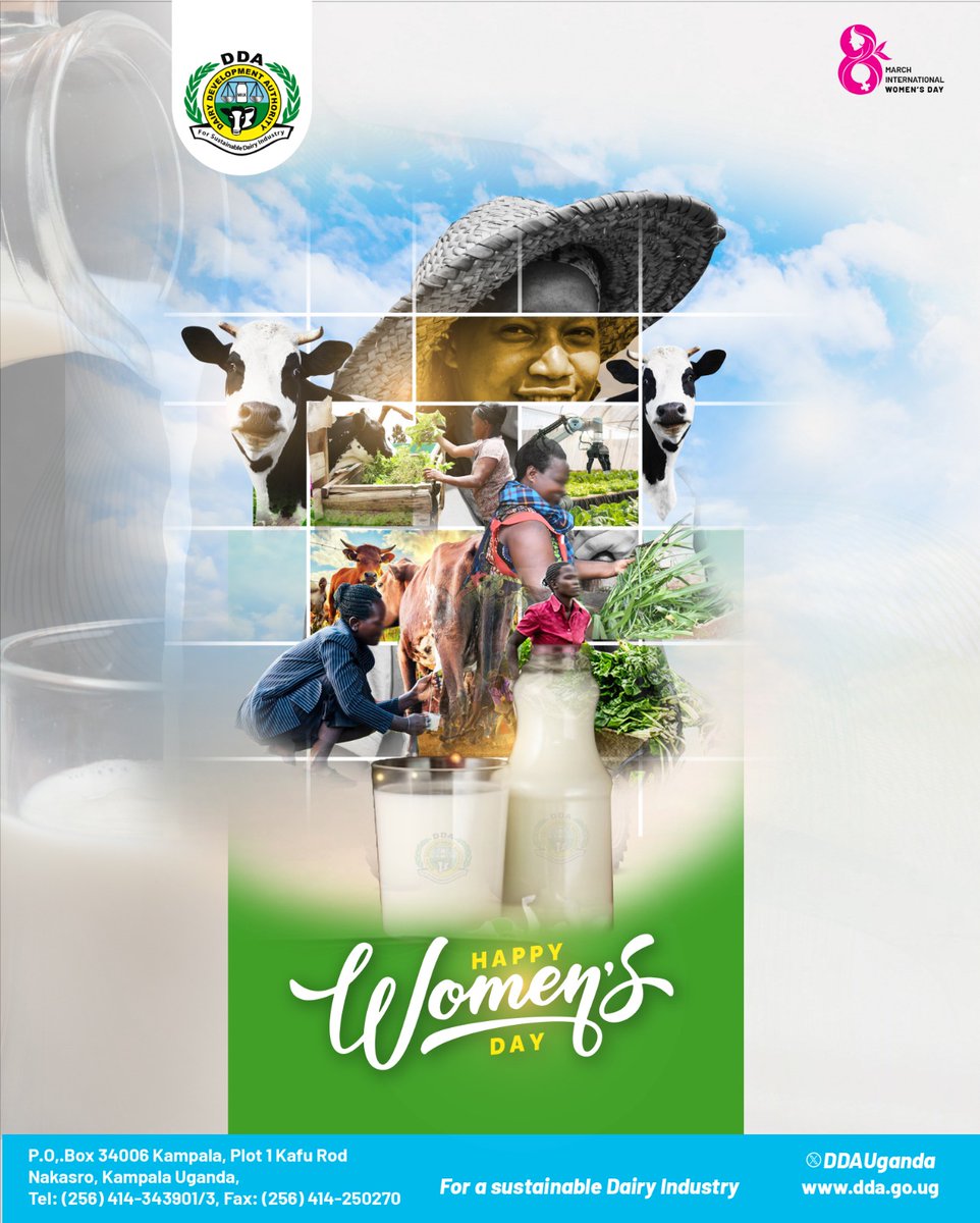 Happy Women's Day to all the resilient women that are the bedrock of the Agric Sector and in particular Dairy value chain. Long Live and Prosper @DrRwamiramaBK @SandraMwebaze1 @MpiiraSamson @MAAIF_Uganda @PS_MAAIF