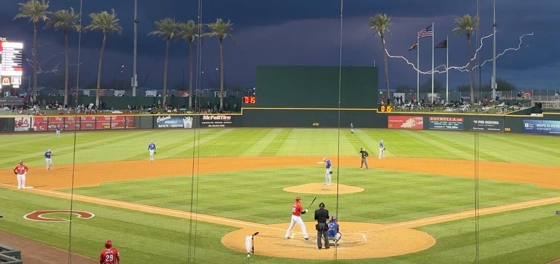 mpotter70's tweet photo. Stormy at the Reds game tonight! #Reds https://t.co/nuqDNFk3K1