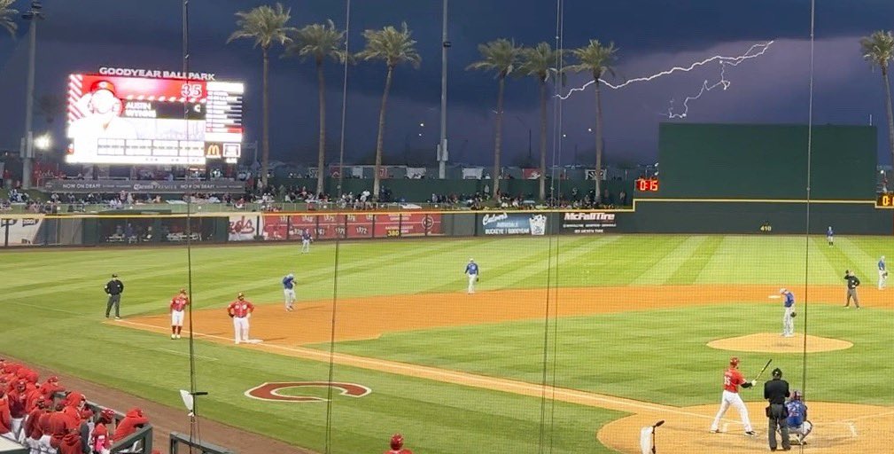 mpotter70's tweet photo. Stormy at the Reds game tonight! #Reds https://t.co/nuqDNFk3K1