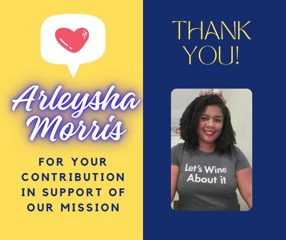 We want to give a huge thanks to Arleysha Morris for her contribution during #DoMore24DE that will go to advancing the mission of helping Delawareans live & maintain healthy and active lifestyles! We truly appreciate the support!