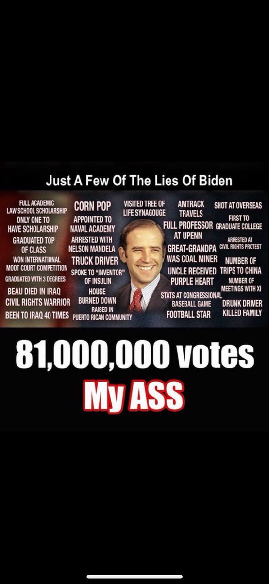 #TheRiseAndFallOfJoeBiden #LiarAndChief 
#BidenFCKTheWorld #BidenflationIsNOTWorking 
#BidenHasBloodOnHisHands #BidenIsADisgrace #BidenomicsWasAFailure #JoeBidenHasDementia #WAKEUPAmericansThisIsntWorking 
#JoeBidenDidThis👇👇👇👇👇👇