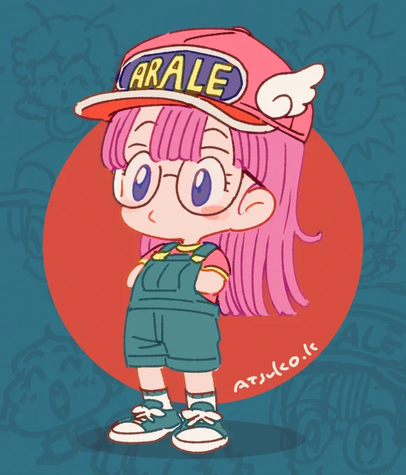 手癖で描いたアラレちゃん(再掲) 