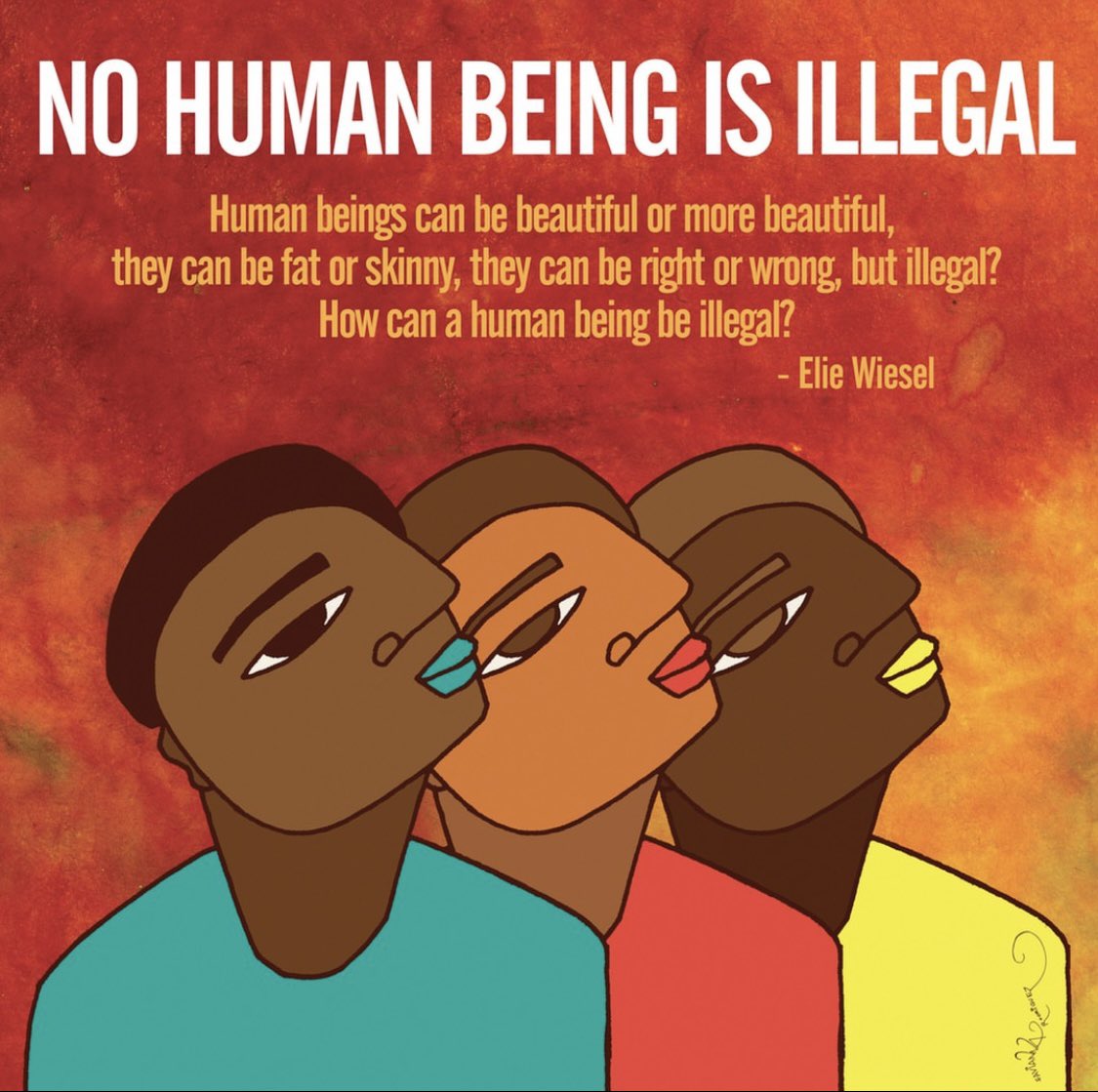 ImmDef's tweet photo. #SOTU #stateoftheunion #NoHumanBeingIsIlegal

Artwork by @favianna1 https://t.co/hRdIvSHBLn