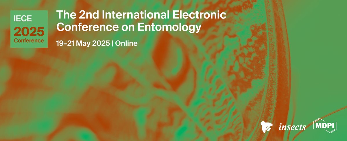 Insects_MDPI's tweet photo. 👋Welcome to The 2nd International Electronic Conference on #Entomology (#IECE 2025)!
🦋Please click on the following link and submit your abstracts by 1st January 2025:
https://t.co/qAf4rvYnBR
🌺For more information, visit our website:
https://t.co/mj0K18sDk5 https://t.co/sWy0P8nH05
