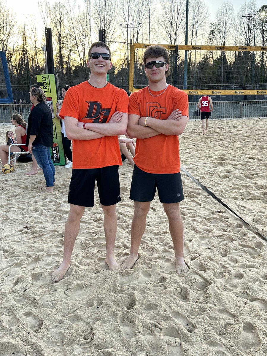 First match win in the sand for these two today!! ☀️☀️. Girls team also secured their first team win of the season!!
