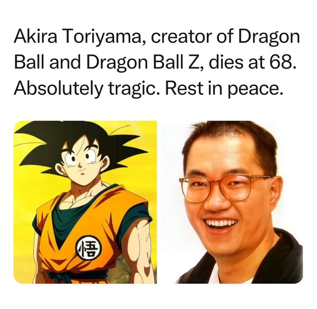 Damn bro. Thanks for the memories and childhood. Supreme Kai is waiting with his halo 🙏