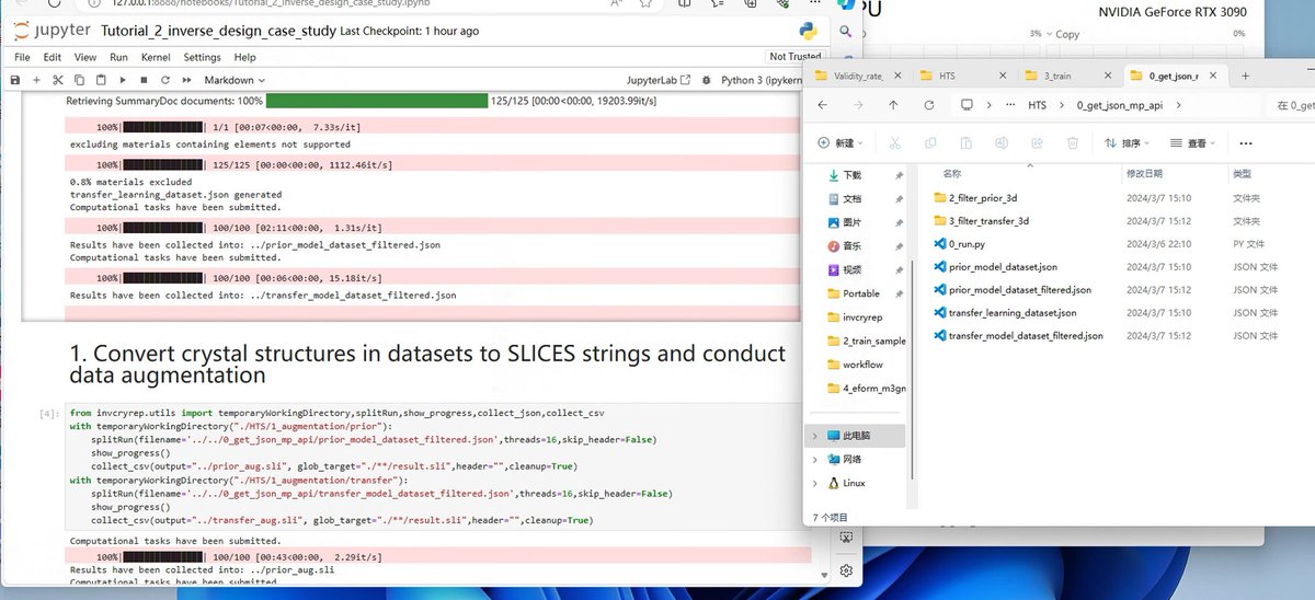 We have developed new tutorials for SLICES based on Jupyter notebooks. This comprehensive overhaul makes the tutorials much easier to use. Explore the updated tutorials through the link below. 🧠⛏️💎github.com/xiaohang007/SL… #ai4science #MaterialsDiscovery #SLICES #DigitalChemistry