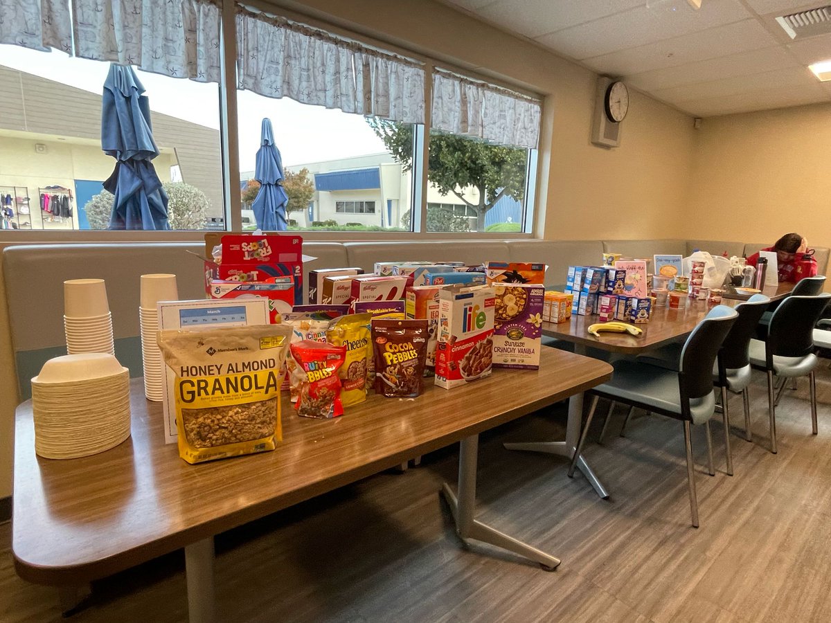 Who knew? It’s National Cereal Day…so of course the #WestlakeCharter Staff Lounge was filled with wall to wall yumminess by the sunshine team!