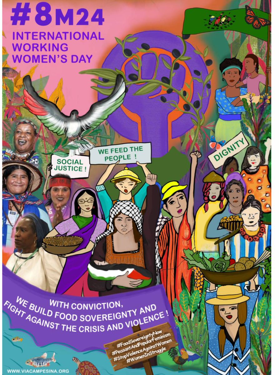 Today we celebrate our achievements and struggles as Peasants Women who ensure there is food in our homes, society , national and globally #IWD2024 #WomenInTheStuggles #PeasantAndPopularFeminism #FoodSovereigntyNow @PeasantsLeague @1000currents @LVCSEAf @BlackFemFund