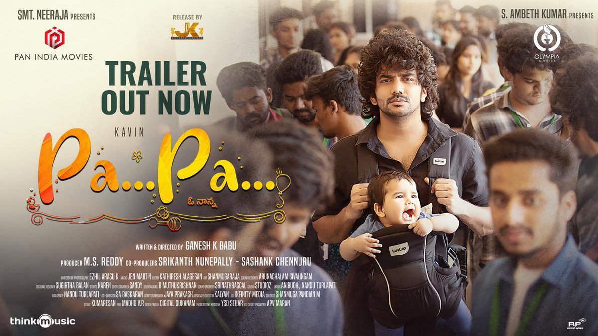 Rollmedia9's tweet photo. Love , Family &amp; Emotional #PAPA Trailer Out now 👨‍👦

🔗 : https://t.co/qceGH9f2gU

#Kavin #AparnaDas 
Smt . #Neeraja &amp; #SAmbethKumar Presents #PanIndiaMovies #MSReddy #GaneshKBabu #EzhilArasuK #JenMartin #KathireshAlagesan  @vrmadhu9 https://t.co/6iUowvkzQ2