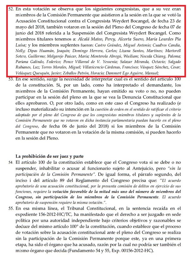 EpicentroNews's tweet photo. #Urgente Existe Jurisprudencia que anula votaciones que incluyen a miembros de la comisión permanente, el ex congresista Guillermo Bocángel logró en el Poder Judicial vía acción de amparo se declare nula la resolución de acusación constitucional, debido a votos de miembros de la comisión permanente.

Juez considero a titulares y suplentes de la comisión permanente como IMPEDIDOS de votar, además resaltó que comisión permanente actúa como parte acusatoria contra imputado, y por consiguiente no puede ser juez y parte.
