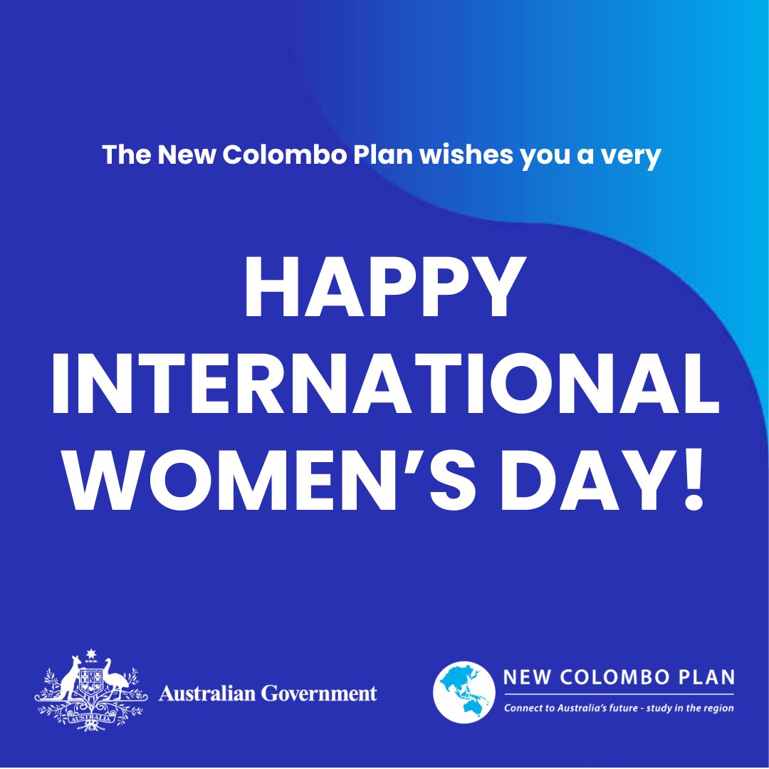 The New Colombo plan is committed to ensuring women are represented. Here's wishing all the incredible women of our NCP community, a happy International Women's Day! #InternationalWomensDay2024 #IWD2024 #NCPCommunity #NewColomboPlan #NCP