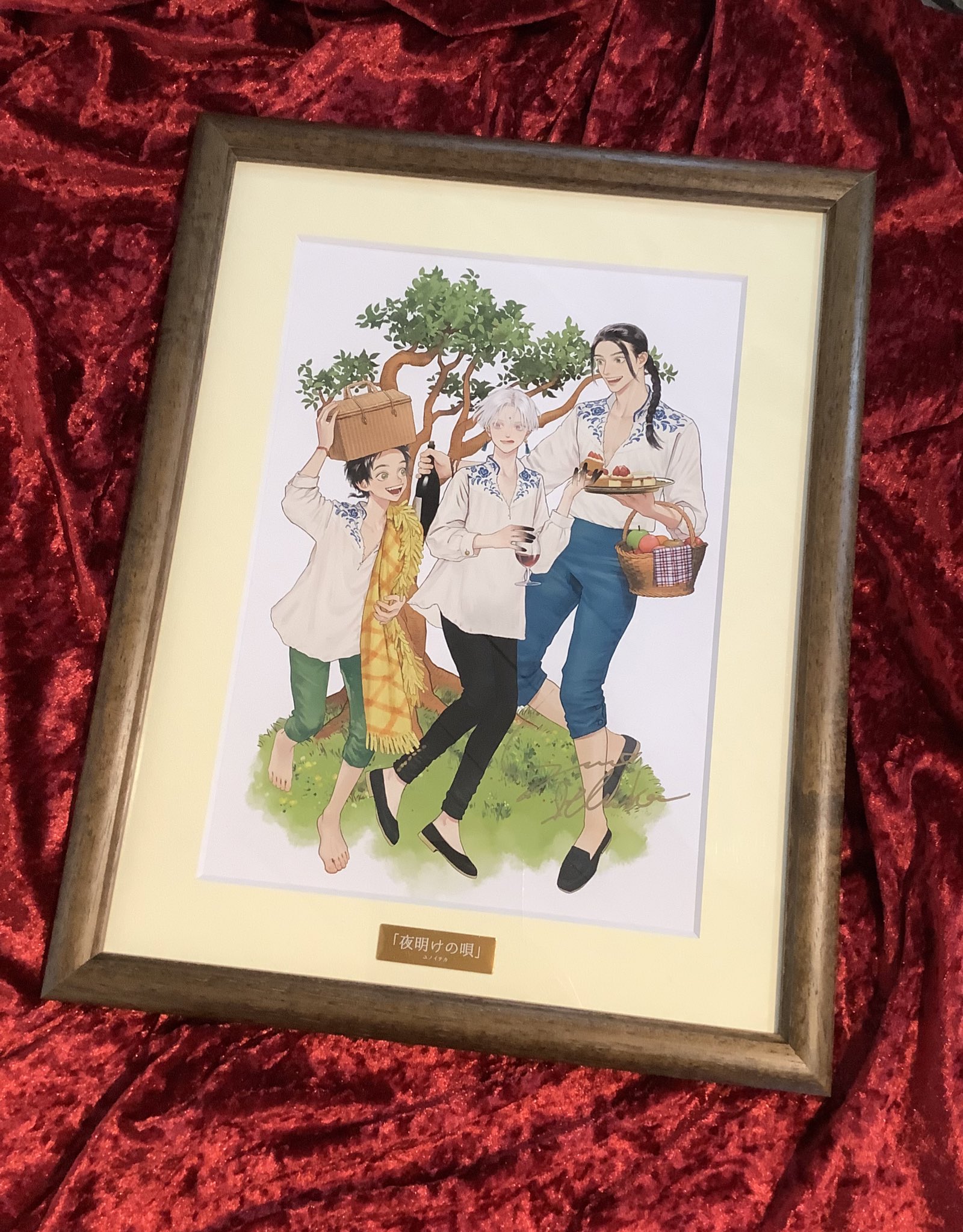 夜明けの唄マンガ展カフェ複製原画直筆サイン入り