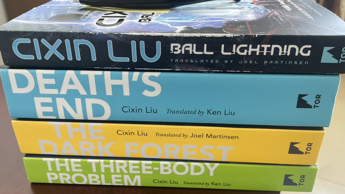 SelTopGun's tweet photo. @everymovieplug Based on these books written by Cixin Liu, a prolific Chinese sci-fi writer. https://t.co/sKeiL5ym4C