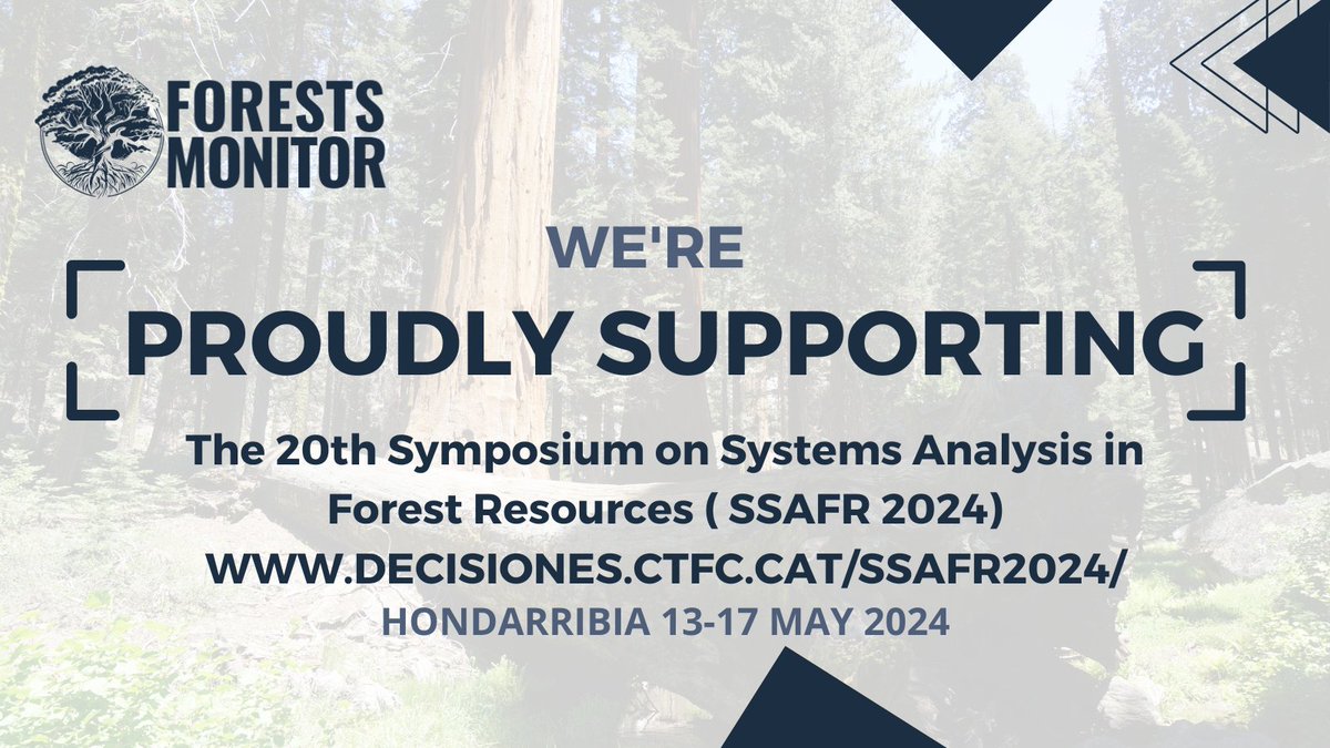 Forests Monitor will support the 20th Symposium on Systems Analysis in Forest Resources held between May 13 and 17, 2024, in Hondarribia, Basque Country, Spain. For more information, please visit decisiones.ctfc.cat/SSAFR2024/ or contact Dr. Jordi Garcia-Gonzalo at j.garcia@ctfc.cat