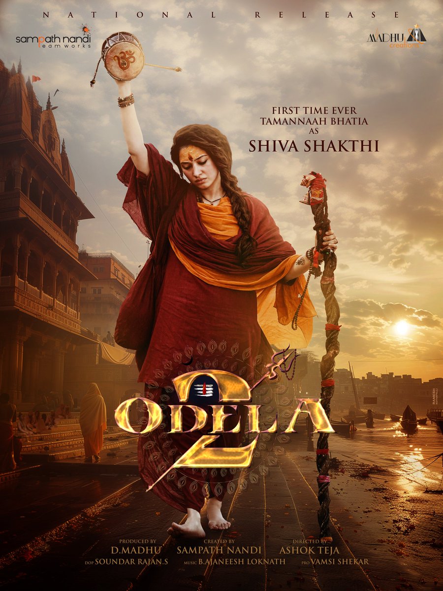 Introducing the sparkling @tamannaahspeaks in a never seen before avatar as 'Shiva Shakthi' from #Odela2 - a fierce devotee of the Mahadev & a virtuous saviour of Odela ✨ Wishing you all a very Happy Maha Shivaratri. Om Namah Shivaya 🔱 @IamSampathNandi