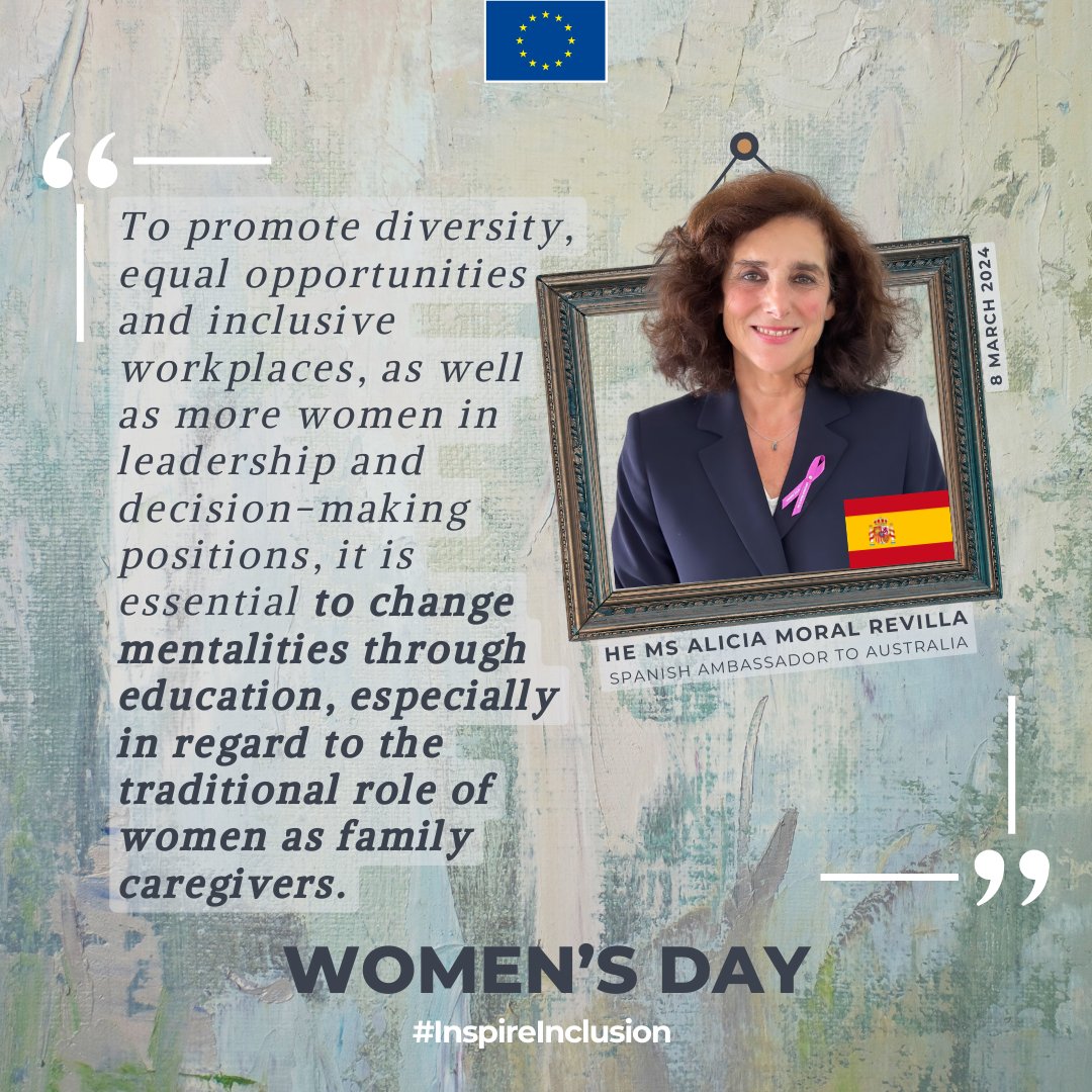 Thank-you to 🇪🇸 HE Ms Alicia Moral Revilla, Spanish Ambassador to Australia, for this powerful message on International Women's Day.

#InspireInclusion #IWD #IWD2024