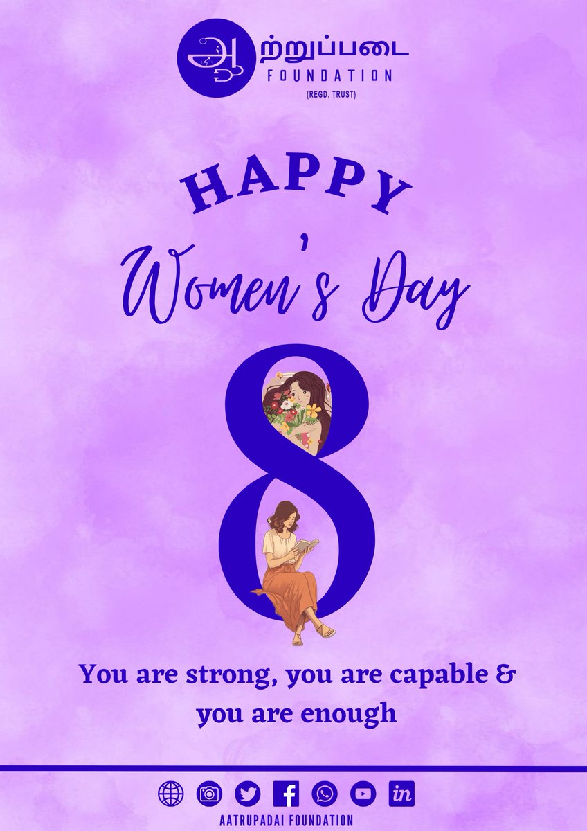 Aatrupadai_F's tweet image. 👩🏻‍⚕👨🏻‍⚕🩺
. 
. 
Happy Women's Day 🌟
. 
. 
. 
#aatrupadai #aatrupadaifoundation 
#target2024 #neet #neet2024
#march8 #womens 
#friday #weekend #womensday