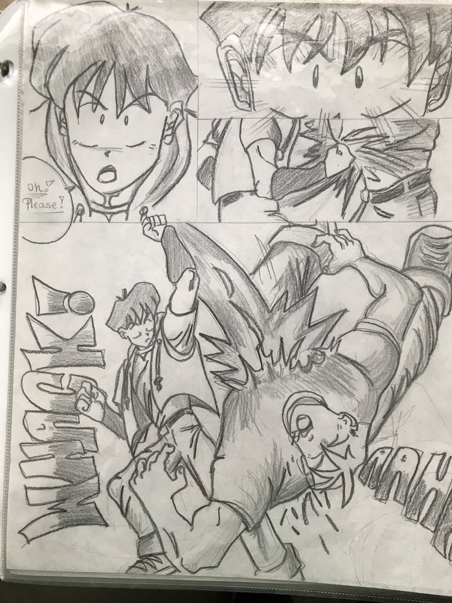 Toriyama and Rumiko were my biggest inspirations when I discovered anime in 5th-6th grade. Some old art from then (mid-late 90s)

I used to collect Chinese translated DBZ manga that I couldn't read and still studied his immaculate linework and storytelling for hours on end. 🙏😭 