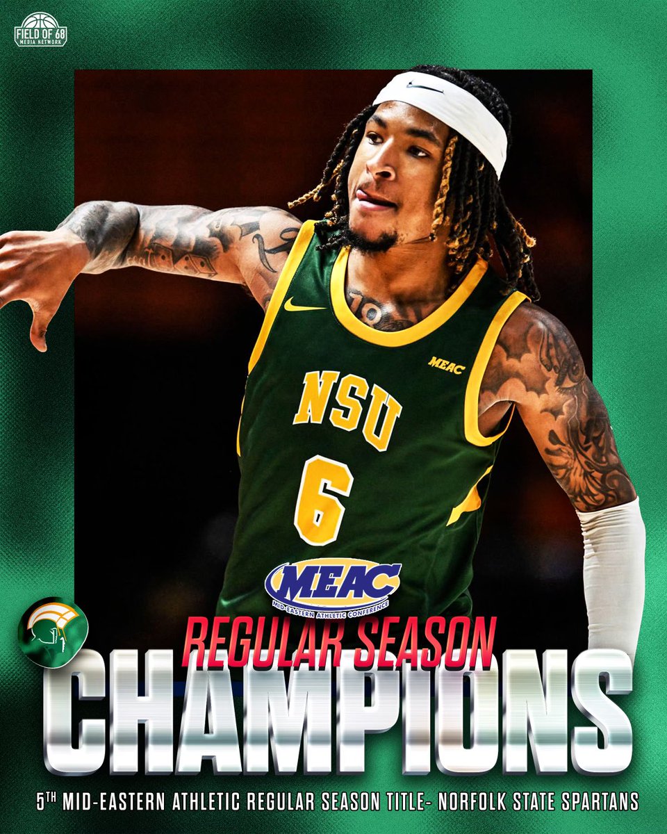 The MEAC Regular Season Champs: Norfolk State 👑

Robert Jones and the Spartans have won their 5️⃣th MEAC regular season championship! 🔥