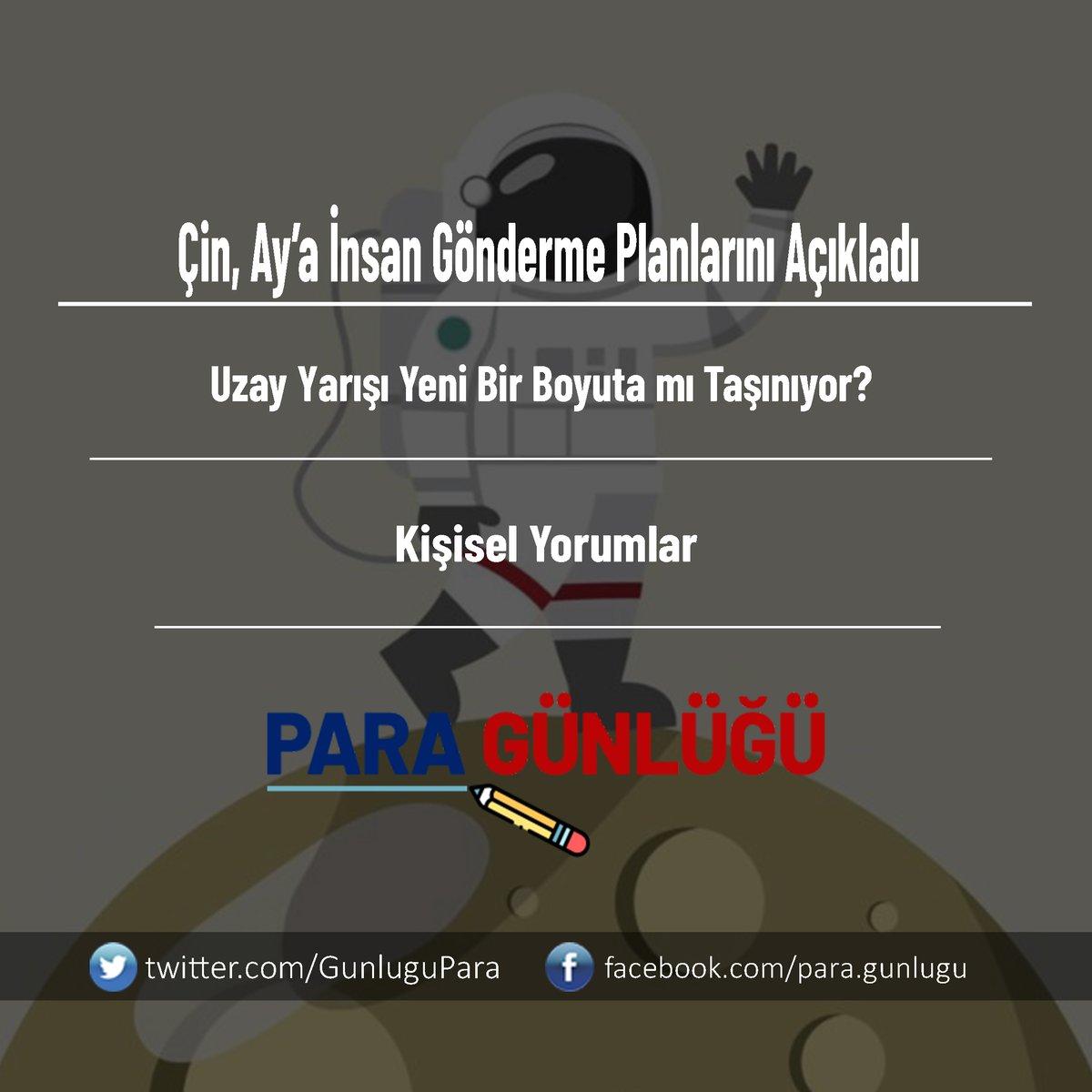 Çin, Ay’a İnsan Gönderme Planlarını Açıkladı: Uzay Yarışı Yeni Bir Boyuta mı Taşınıyor? paragunlugu.com/cin-aya-insan-… #paragunlugu