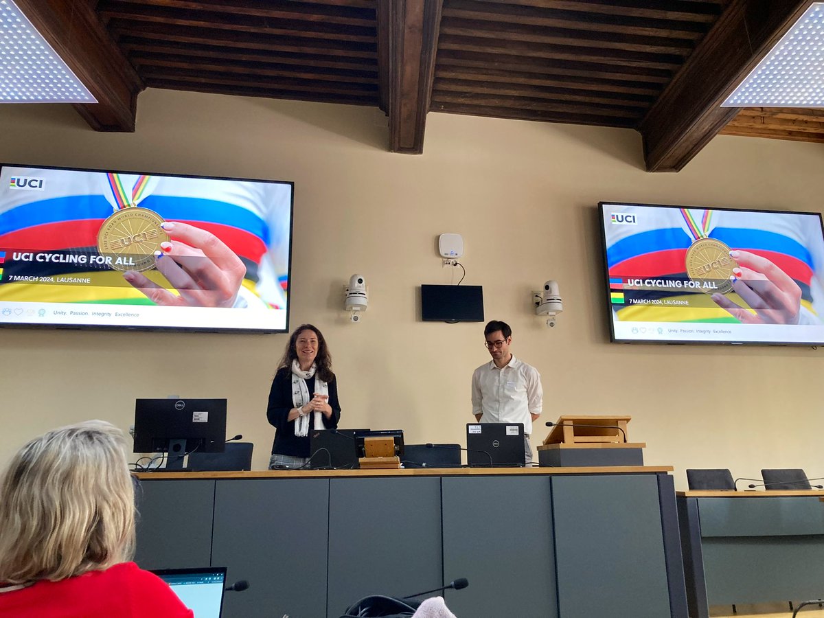 cycling's tweet photo. Yesterday @UCI_cycling was invited to present its #CyclingForAll programme to Dutch experts in Lausanne during the @Cycling_Embassy’s Cycling Mission to Switzerland.
A great opportunity to also learn about @communelausanne’s action plan for active mobility promotion 🚲🇨🇭
#NLCH https://t.co/fgeD76QTJu