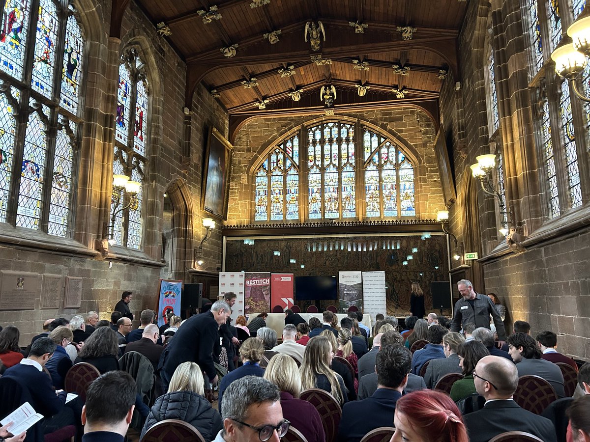 Great to be ⁦<a href="/createstreets/">createstreets</a>⁩ #restitch24 in Coventry’s magnificent Guildhall debating how to build meaningful community spaces and successfully address the housing crisis