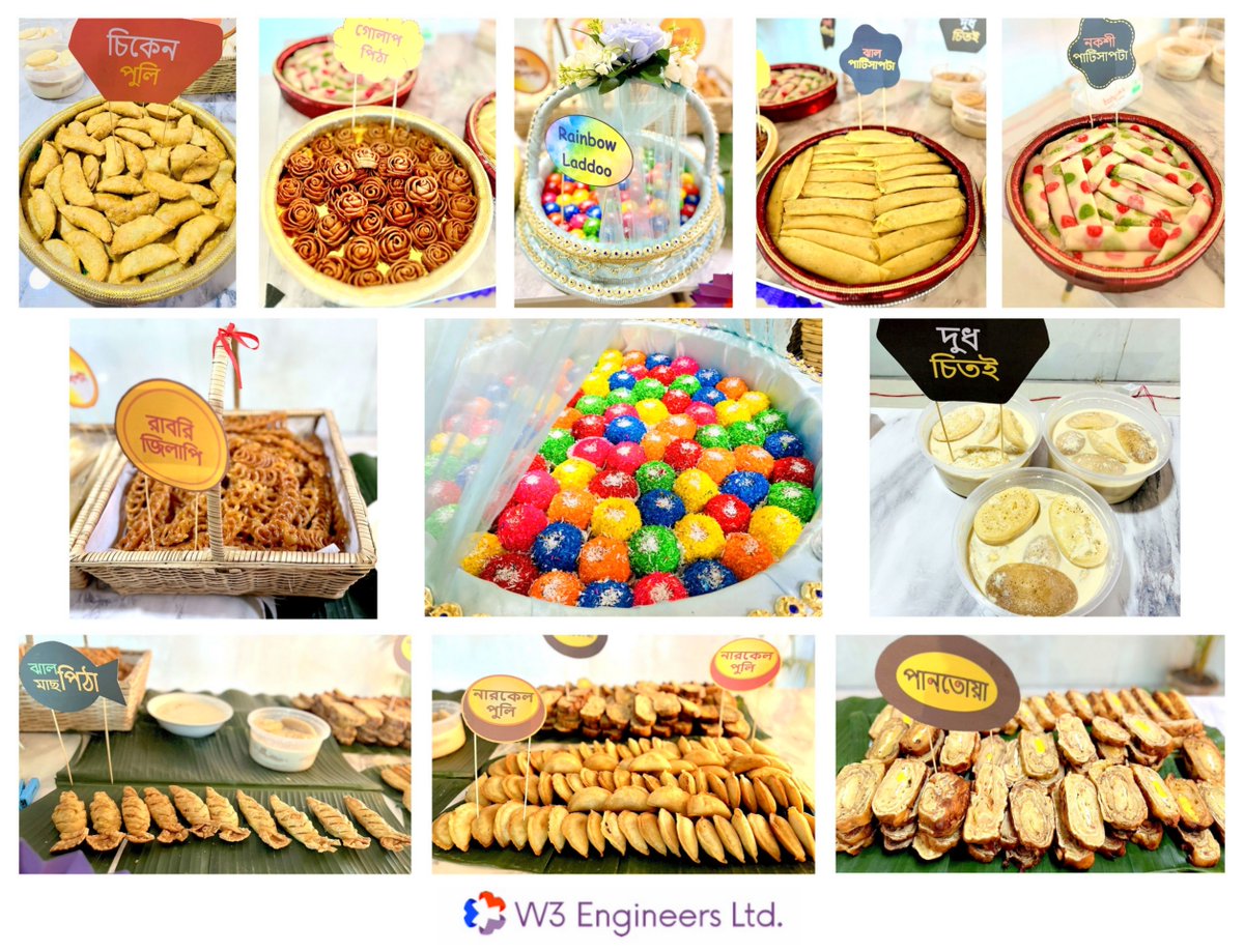 w3engineers's tweet image. Pitha Utshob Celebration at W3! 
W3 Family enjoyed scrumptious Bengali Pithas and heartwarming performances as we gathered for a pitha utshob like no other. A huge shoutout to all W3 members for making this event a success! 
#PithaFiesta #TeamHarmony #W3Community #W3Family