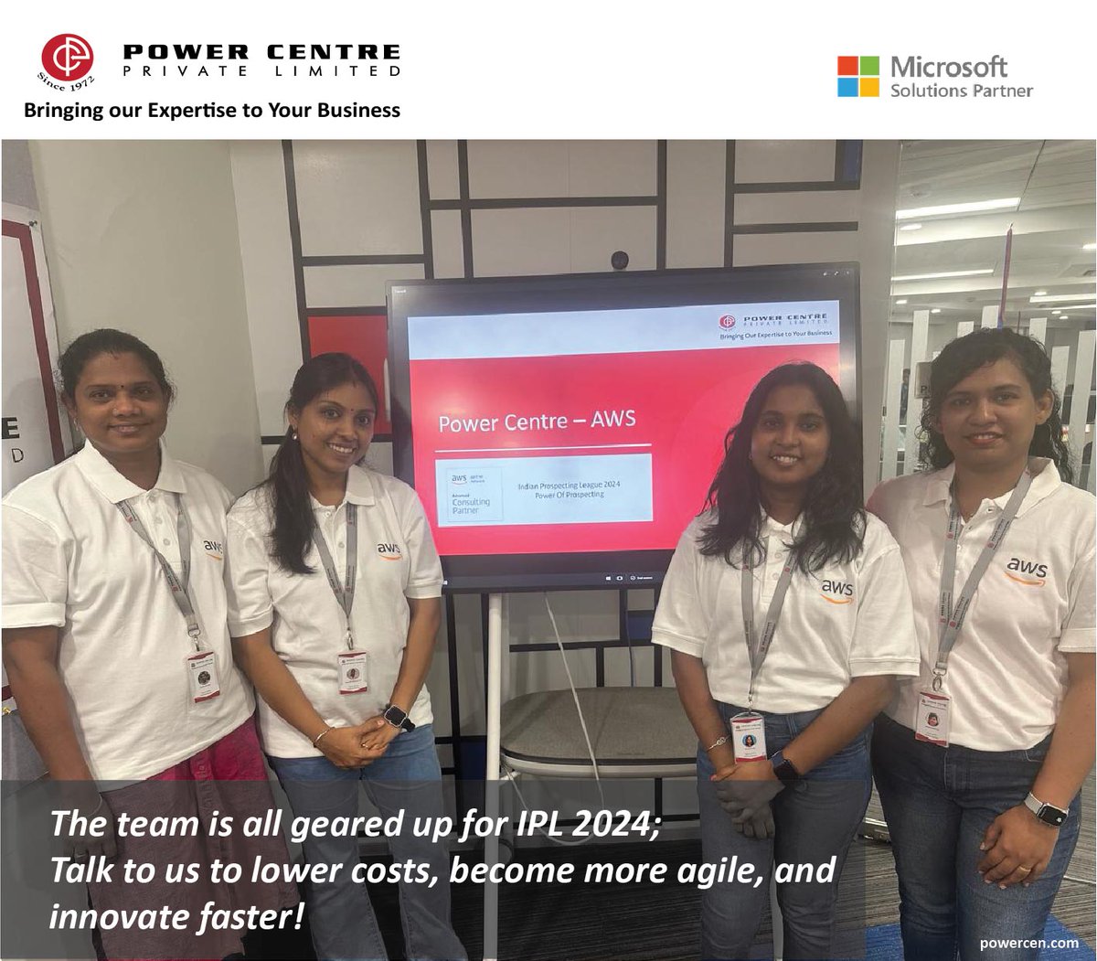 PowerCentre_IT's tweet image. The most extensive, reliable, and secure global cloud infrastructure, brought to you by the AWS team from Power Centre.
Contact Power Centre to learn more - +91 9840281212 | digitalteam@powercen.com | powercen.com
#powercentre #awsadvancedpartner
