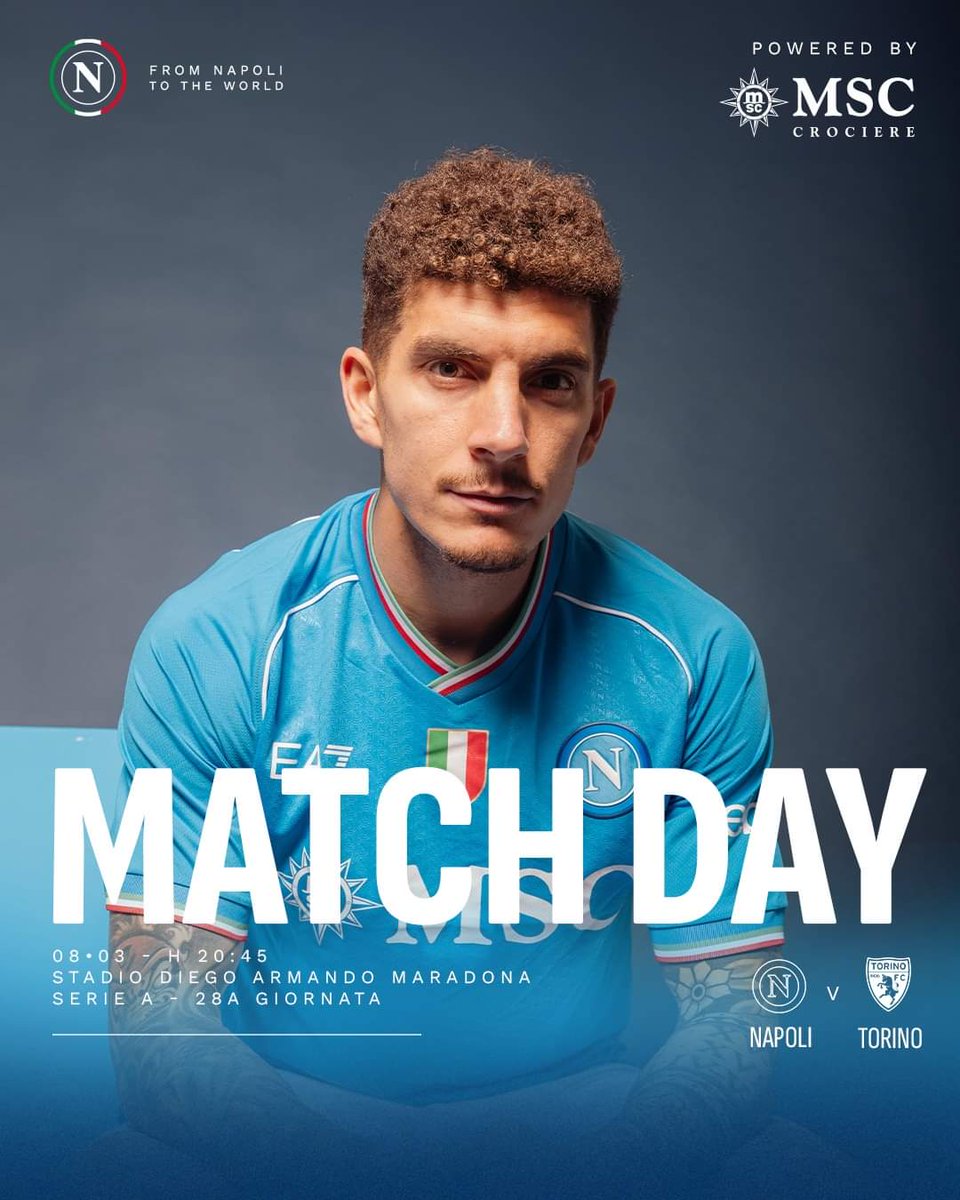 NapoliClubAlger's tweet photo. Lega Serie A ๐ฎ๐น
Venerdi 08 Marzo 2024 ๐บ
Ore 20h45 ๐
#StadioDiegoArmandoMaradona ๐
#NapoliTorino โฝ
#SempreOvunqueComunqueForzaNapoli ๐ถ๐ต๐ถ
#JeSuisNapolitain ยฎ
#PartenopeoDz ๐ฎ๐น๐ฉ๐ฟ
#AllezNaples ๐
*Na80123Dz*
1๏ธโฃ9๏ธโฃ2๏ธโฃ6๏ธโฃ https://t.co/G9uiedqLTC
