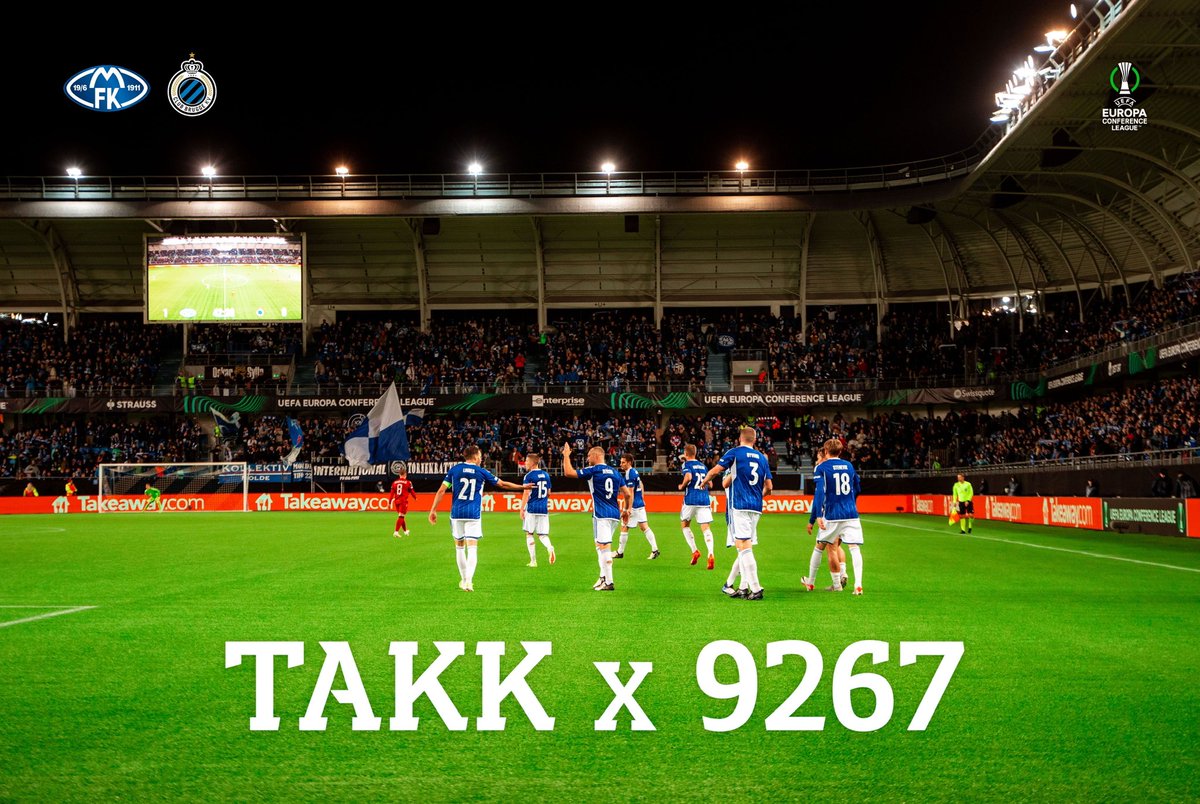 Molde_FK's tweet photo. 𝗧𝗮𝗸𝗸 𝘅 𝟵𝟮𝟲𝟳 💙💙

#UECL https://t.co/mILzUMn0Rg